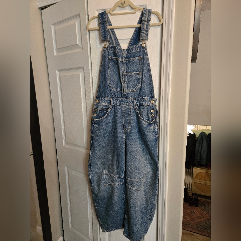 We The Free Good Luck Barrel Overalls